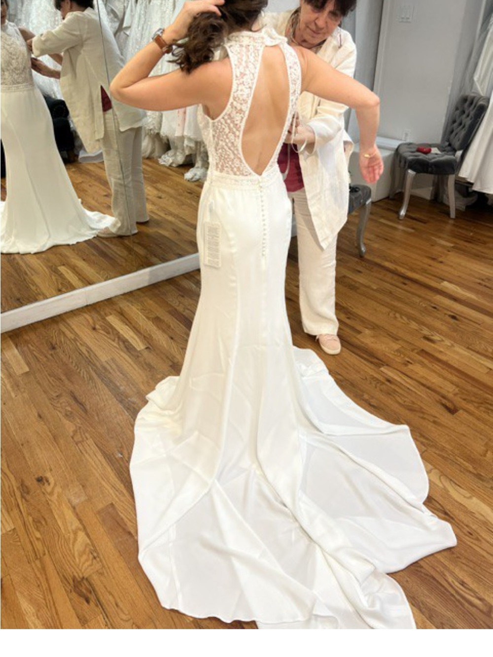 ROSA Clara NEW wedding gown unaltered with tulle overlay. (New with tags!) - Picture 2 of 16